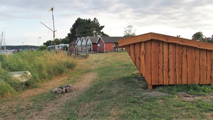 Shelter opsat ved Hørby Havn på Tuse Næs